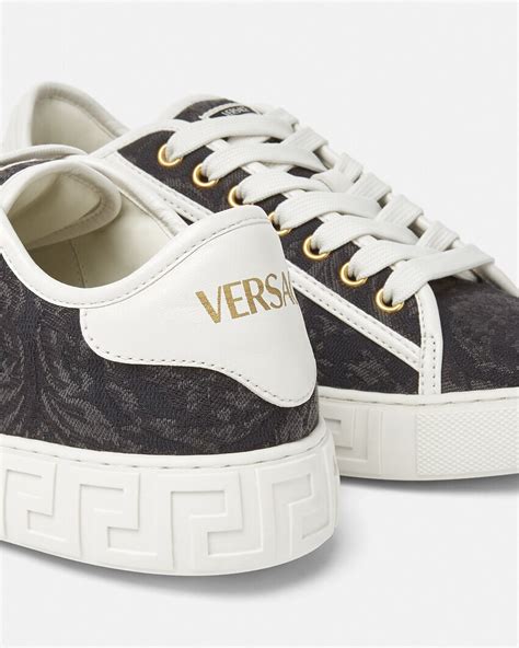 versace witte sneakers|barocco high top greca sneakers.